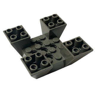 Slope, Inverted 65 6x6x2 Quad with Cutouts, Part# 30373 Part LEGO® Dark Gray