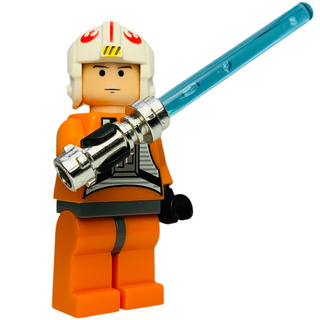 Luke Skywalker - Pilot, sw0090 Minifigure LEGO® Like New - With Chrome Lightsaber