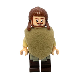 Qui-Gon Jinn - Dark Brown Legs, Poncho, Reddish Brown Beard - sw1334a Minifigure LEGO® Like New