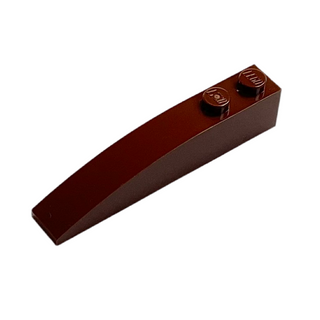 Slope Curved 6x1, Part# 42022 Part LEGO® Reddish Brown