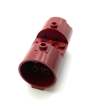 Cylinder 3x6x2 2/3 Horizontal (Square Connections Between Interior Studs), Part# 93168 Part LEGO® Dark Red  