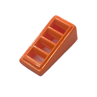 Slope 18 2 x 1 x 2/3 with Grille Pattern, Part# 61409 Part LEGO® Orange