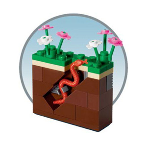 Garden and Earthworm polybag, 40038 Building Kit LEGO®