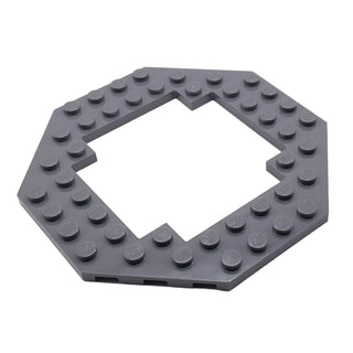 Plate, Modified 10 x 10 Octagonal with 6 x 6 Open Center, Part# 6063 Part LEGO® Dark Bluish Gray