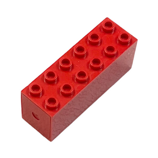 Brick, Modified 2 x 6 x 2 Weight - Bottom Sealed, Dimple on Ends, Part# 73090b Part LEGO® Red-Very Good