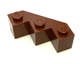 Brick, Modified Facet 3x3, Part# 2462 Part LEGO® Reddish Brown