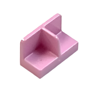 Panel 1x2x1 with Rounded Corners and Center Divider (Minifigure Stand), Part# 93095 Part LEGO® Bright Pink