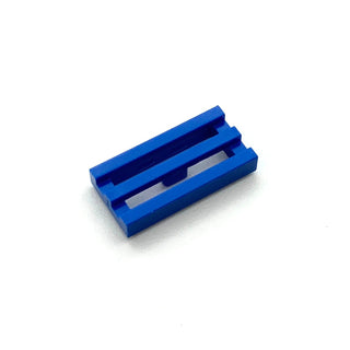 Tile Modified, 1x2 Grille with Bottom Groove/Lip, Part# 2412b Part LEGO® Blue  