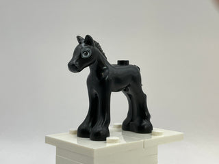 Horse with Dark Bluish Gray and White Eyes with 2 Eyelashes LEGO® Animals LEGO®