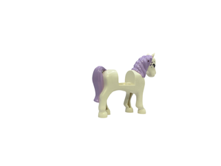 Horse with 2 x 2 Cutout with Lavender Eyes, Face Decoration, Mane and Tail Pattern, 93083c01pb07 Minifigure LEGO®