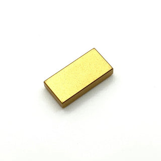 Tile 1x2, Part# 3069 Part LEGO® Metallic Gold