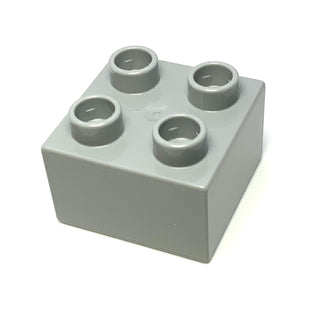 Duplo, Brick 2x2, Part# 3437 Part LEGO® Light Bluish Gray  