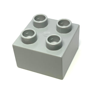 Duplo, Brick 2x2, Part# 3437 Part LEGO® Light Bluish Gray