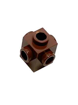 Brick, Modified 1x1 with Stud on 4 Sides, Part# 4733 Part LEGO® Reddish Brown