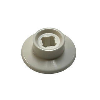 Train Wheel Small, Hole Notched for Wheels Holder Pin, Part# 50254 Part LEGO® White
