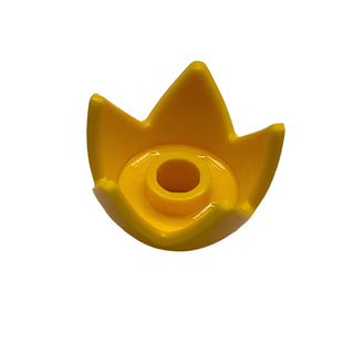 Minifigure, Headgear Crown Eggshell with 5 Points and Center Stud, Part# 39262 Part LEGO® Yellow