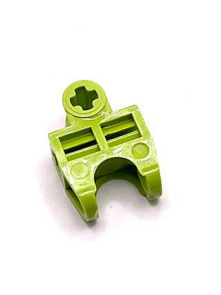 Technic, Axle Connector 2 x 3 with Ball Joint Socket - Open Sides, Angled Forks with Closed Axle Holes, Part# 32174 Part LEGO® Lime
