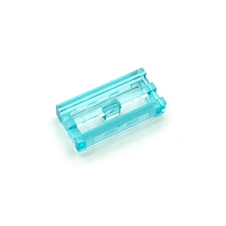 Tile Modified, 1x2 Grille with Bottom Groove/Lip, Part# 2412b Part LEGO® Trans-Light Blue  