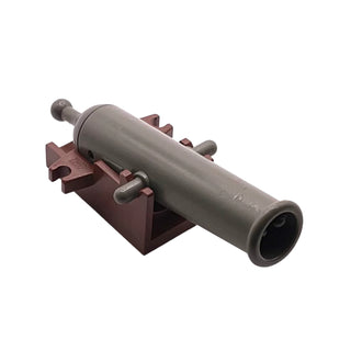 LEGO® Cannon with Cannon Base Part LEGO® Reddish Brown Projectile Launcher Cannon Shooting Old Dark Gray