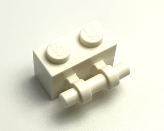 Brick, Modified 1x2 with Bar Handle on Side, Part# 30236 Part LEGO® White  