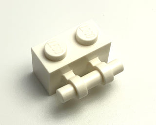Brick, Modified 1x2 with Bar Handle on Side, Part# 30236 Part LEGO® White