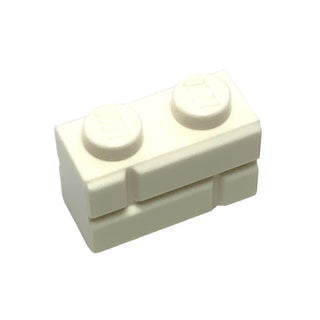 Brick, Modified 1x2 with Masonry Profile, Part# 98283 Part LEGO® White 1 Part