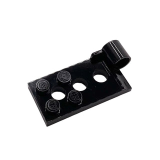 Hinge Plate 2x4 with Pin Hole and 3 Holes - Bottom, Part# 98285 Part LEGO® Black
