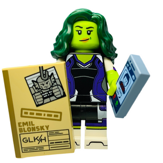 She-Hulk, Marvel Studios, Series 2, colmar2-5 Minifigure LEGO® With accessories & stand