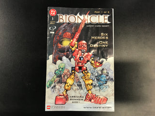 Bionicle #1 June 2001 Six Heroes One Destiny, biocom01 Books LEGO®