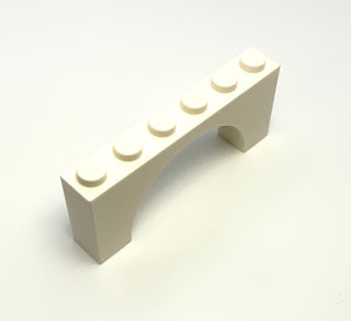 Arch 1x6x2 (Medium Thick Top without Reinforced Underside), Part# 15254 Part LEGO® White  