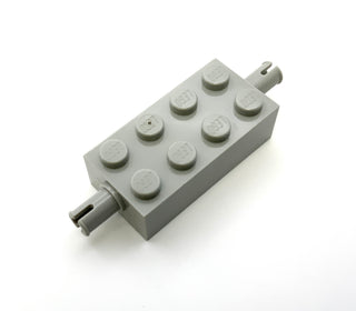 Brick, Modified 2x4 with Pins, Part# 6249 Part LEGO® Light Gray  