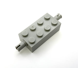 Brick, Modified 2x4 with Pins, Part# 6249 Part LEGO® Light Gray