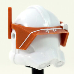 Detail Dark Orange Visor Style- CAC Custom Headgear Accessory Clone Army Customs White