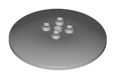 Dish 6x6 Inverted with Hollow Studs, Part# 44375a Part LEGO® Light Bluish Gray