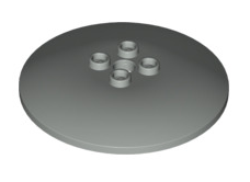 Dish 6x6 Inverted with Hollow Studs, Part# 44375a Part LEGO® Light Gray (Used - Decent)  