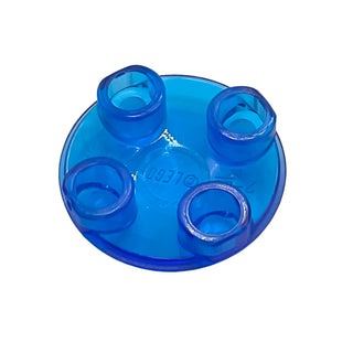 Plate, Round 2x2 with Rounded Bottom (Boat Stud), Part# 2654 Part LEGO® Trans-Dark Blue