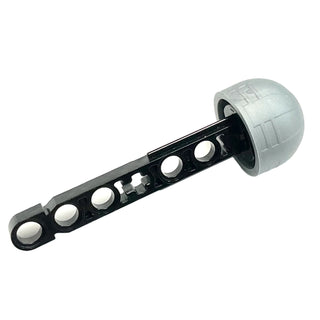 Projectile Arrow, Liftarm Shaft with Solid Pearl Light Gray Rubber End, Part# 32133ac04 Part LEGO® Black