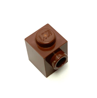 Brick, Modified 1x1 with Stud on Side, Part# 87087 Part LEGO® Reddish Brown  