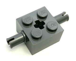 Brick, Modified 2x2 with Pins and Axle Hole, Part# 30000 Part LEGO® Dark Bluish Gray
