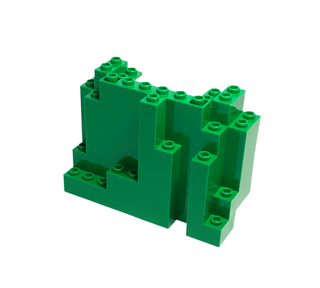 Rock Panel 4 x 10 x 6 Rectangular (BURP) PART # 6082 Part LEGO® Green 1 Part