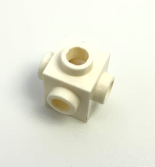 Brick, Modified 1x1 with Stud on 4 Sides, Part# 4733 Part LEGO® White  