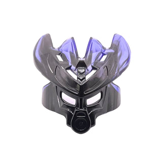 Bionicle Mask Protector with Marbled Trans-Purple Pattern (Protector Mask of Earth), Part# 19149pb02 Part LEGO® Black