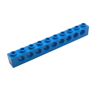 Technic, Brick 1x10 with Holes, Part# 2730 Part LEGO® Dark Azure