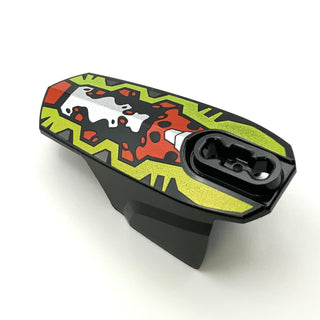 Hero Factory Armor with Ball Joint Socket - Size 6 with Lime, Red, and Silver Pattern, Part# 90638pb02 Part LEGO® Black