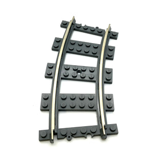 LEGO® Train Track 9V Curved, Part# 2867 Part LEGO® Dark Bluish Gray