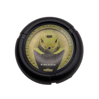 Throwing Disk with Bionicle Bamboo Kakama Mask Pattern, Part# 32171pb001 Part LEGO® Black Very Good