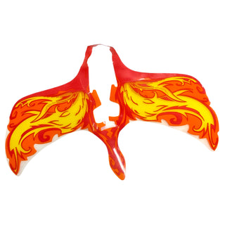 Plastic Wings with Yellow and Orange Flames on Red Background Pattern, Part# 38789 Part LEGO® Very Good