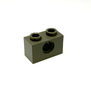 Technic, Brick 1x2 with Hole, Part# 3700 Part LEGO® Dark Gray
