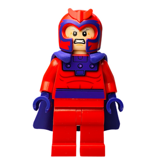 Magneto - Red Outfit, Flexible Rubber Cape, sh0997 Minifigure LEGO® Like New