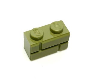 Brick, Modified 1x2 with Masonry Profile, Part# 98283 Part LEGO® Olive Green 1 Part
